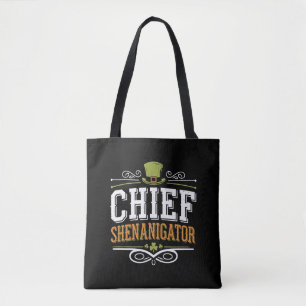 Retro Chief Shenanigator Lucky Leprechaun Hat  Tote Bag