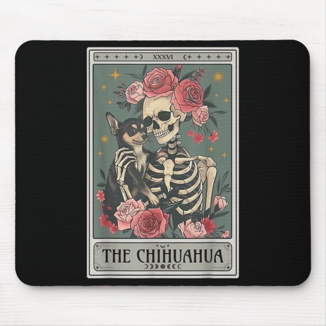 Retro Chihuahua Dog Lover The Moon Halloween , Wom Mouse Mat (Front)