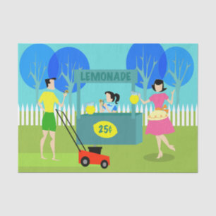 Retro Children's Lemonade Stand Tissue Paper