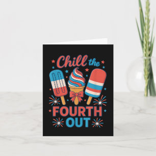 Retro Chill The 4th Out Patriotic Ice Cream July F Card