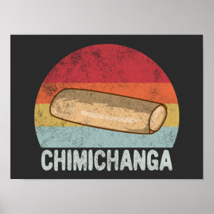 Retro Chimichanga Lovers Gift Poster