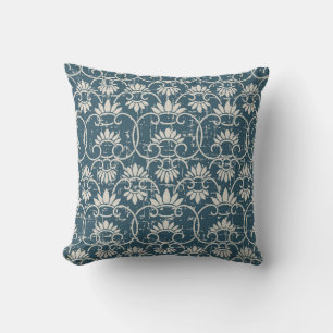 Retro China Spiral Floral Antique Cushion