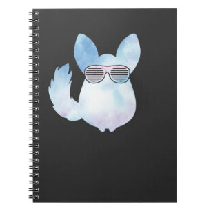 Retro Chinchilla Rodent with Sunglasses Notebook