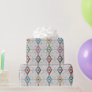 Retro Chinese Checkers Wrapping Paper