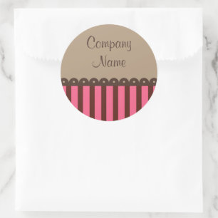 Retro Chocolate Business Stickers
