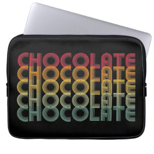 Retro Chocolate Rainbow Color Laptop Sleeve