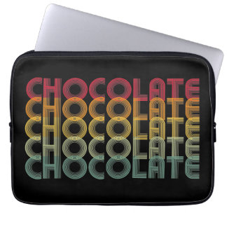 Retro Chocolate Rainbow Color Laptop Sleeve