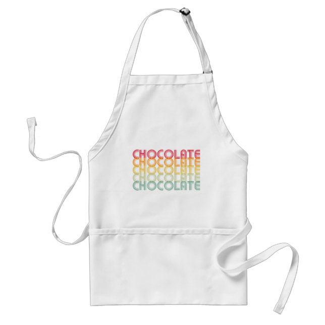 Retro Chocolate Rainbow Color Standard Apron (Front)