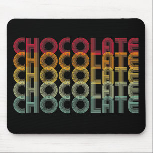 Retro Chocolate Rainbow Colour Mouse Mat