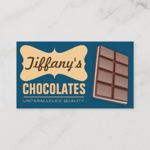 Retro Chocolate Shop Handmade Chocolates Business Card