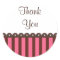 Retro Chocolate Thank You Stickers