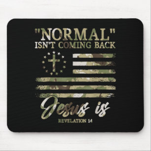 Retro Christian Normal Isnt Coming Back Jesus Redl Mouse Mat