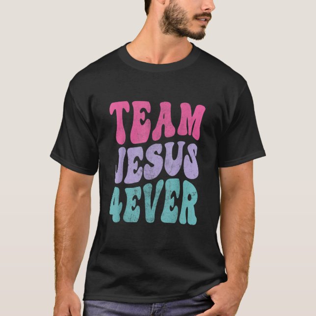 Retro Christianity Faith Christ Lord Savior 4ever  T-Shirt (Front)
