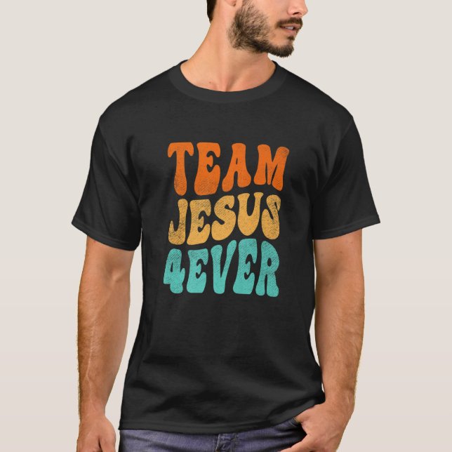 Retro Christianity Faith Christ Lord Savior Team J T-Shirt (Front)