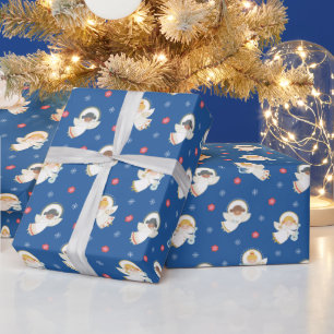 Retro Christmas Angel Wrapping Paper