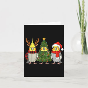 Retro Christmas Atiel Parrot Santa Reindeer Card