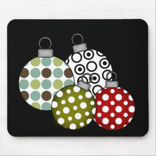 Retro Christmas Balls T-shirts and Gifts Mouse Mat