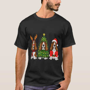 Retro Christmas Bet Hound Santa Reindeer Dog Lover T-Shirt