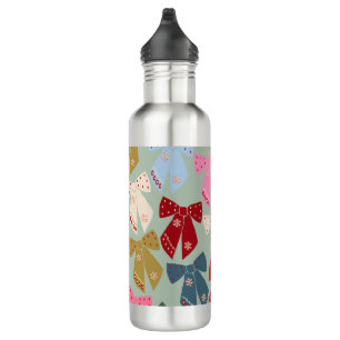Retro Christmas Bows Coquette 710 Ml Water Bottle