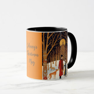 Retro Christmas Bygone Era Snowscene Mug