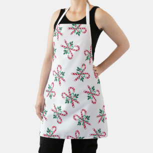 retro Christmas candy canes Apron
