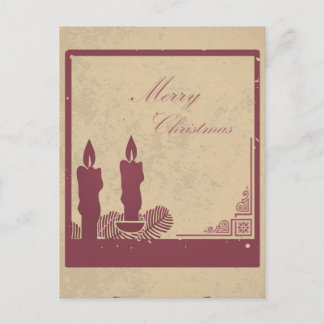 Retro Christmas card5 Holiday Postcard