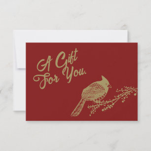 Retro Christmas Cardinal Gift Certificate