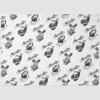 RETRO CHRISTMAS CHARACTERS TISSUE PAPER