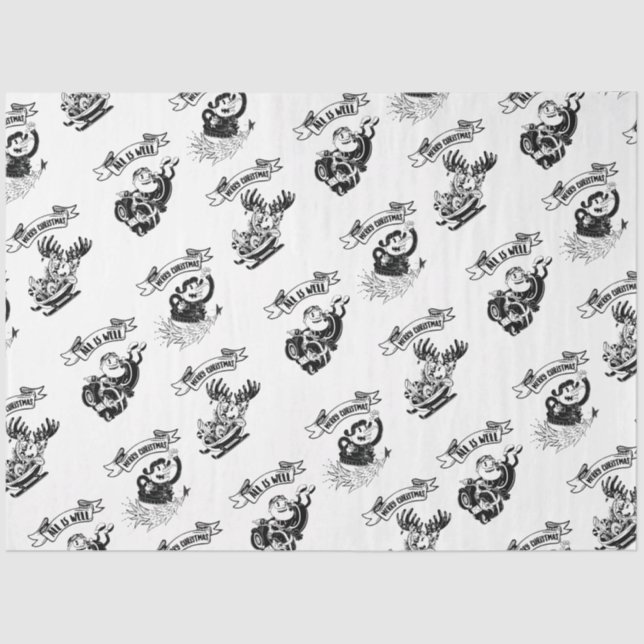 RETRO CHRISTMAS CHARACTERS TISSUE PAPER (Front)