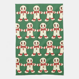 Retro Christmas Cookies Kitchen Towel Gift