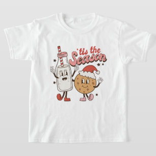 retro Christmas cookies milk unisex  T-Shirt