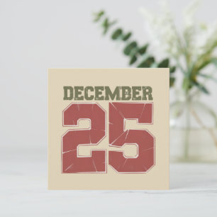 Retro Christmas December 25 Holiday Winter 