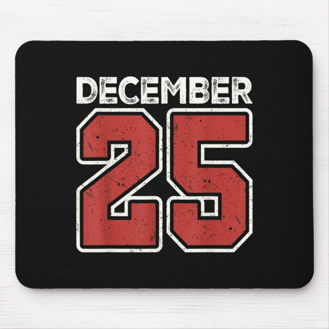 Retro Christmas December 25 Xmas Matching For Men  Mouse Mat (Front)