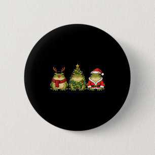 Retro Christmas Desert Rain Frog Santa Reindeer 6 Cm Round Badge