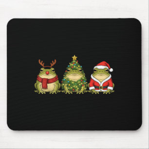 Retro Christmas Desert Rain Frog Santa Reindeer  Mouse Mat