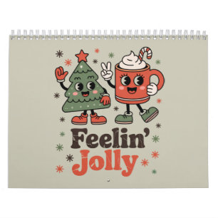 Retro Christmas Feeling Jolly Vintage Holiday Calendar