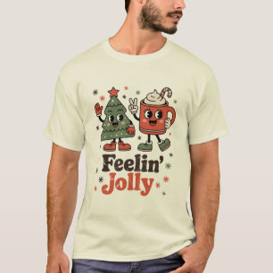 Retro Christmas Feeling Jolly Vintage Holiday T-Shirt