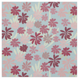 Retro Christmas Floral Fabric