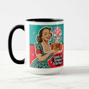 Retro Christmas Funny as a Fruitcake Mug