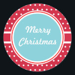 Retro Christmas Gift Tag Stickers<br><div class="desc">Dots give these Christmas gift tags retro holiday style. Use these Christmas gift tag  stickers for gifts,  gift bags,  crafts,  invitations,  envelopes,  scrapbooks,  etc... The design is from original art.</div>