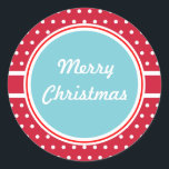 Retro Christmas Gift Tag Stickers<br><div class="desc">Dots give these Christmas gift tags retro holiday style. Use these Christmas gift tag  stickers for gifts,  gift bags,  crafts,  invitations,  envelopes,  scrapbooks,  etc... The design is from original art.</div>