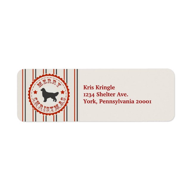 Retro Christmas Golden Retriever (Front)