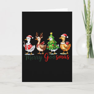 Retro Christmas Goose Xmas Merry Goosmas  Card