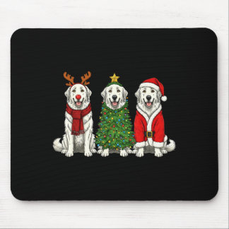 Retro Christmas Great Pyrenees Santa Reindeer Dog  Mouse Mat