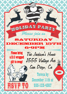 cocktail christmas party invitations zazzle uk