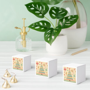 Retro Christmas Holiday Design Favour Box