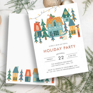 Retro Christmas Holiday Party Invitation