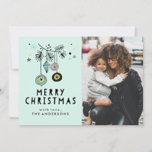 Retro Christmas   Holiday Photo Card