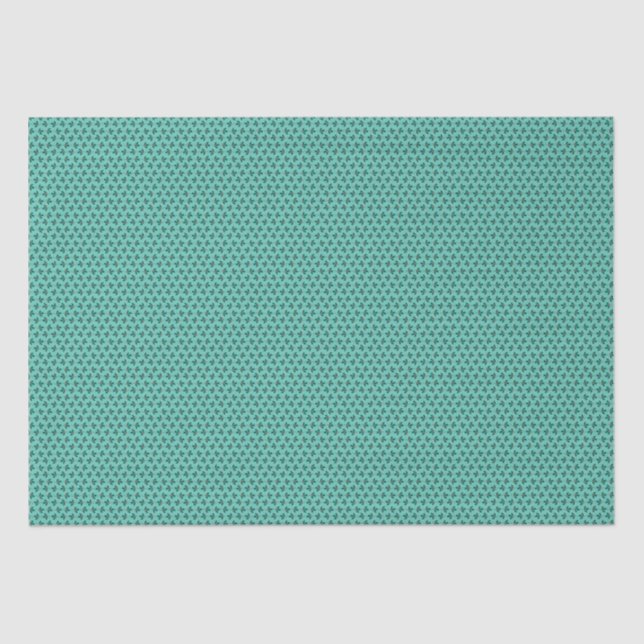 Retro Christmas holly decorative teal green  Tissue Paper (Front)