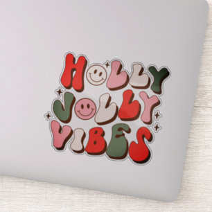 Retro Christmas Holly Jolly Vibes Trendy Holidays